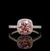 Luxury 8CT Pink Lab Grown Cut Diamond Engagement Ring IGI Certified VS1 Clarity 14K Yellow Gold Rhodium Plated Vintage Fine