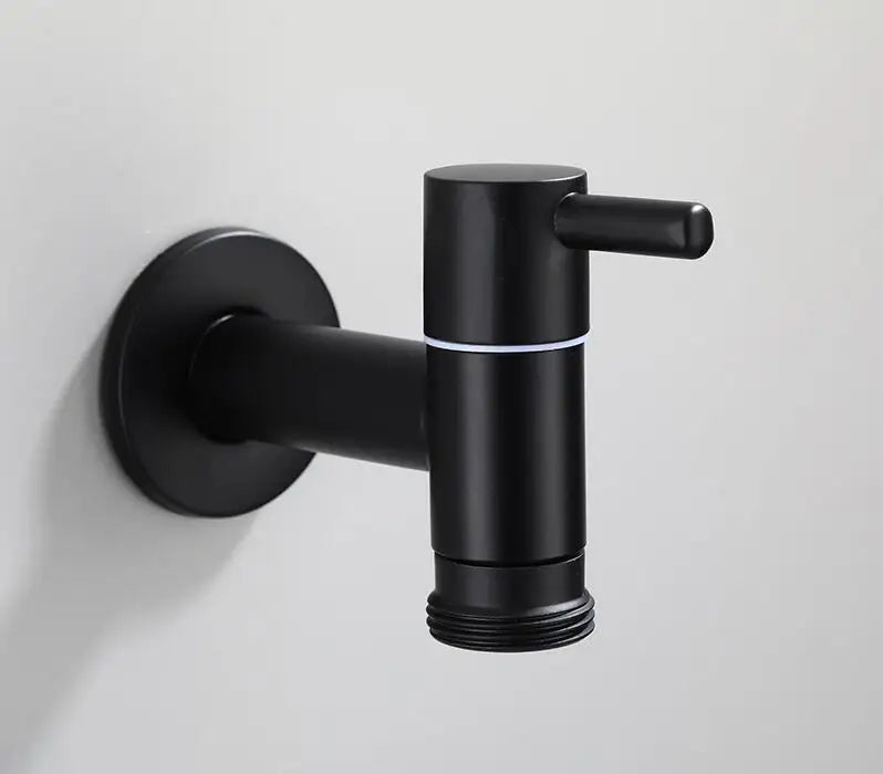 Washing machine faucet Bidet Faucet Stainless Steel Bathroom faucet tap Single Cold garden Faucet Black outdoor mixer Small Tap