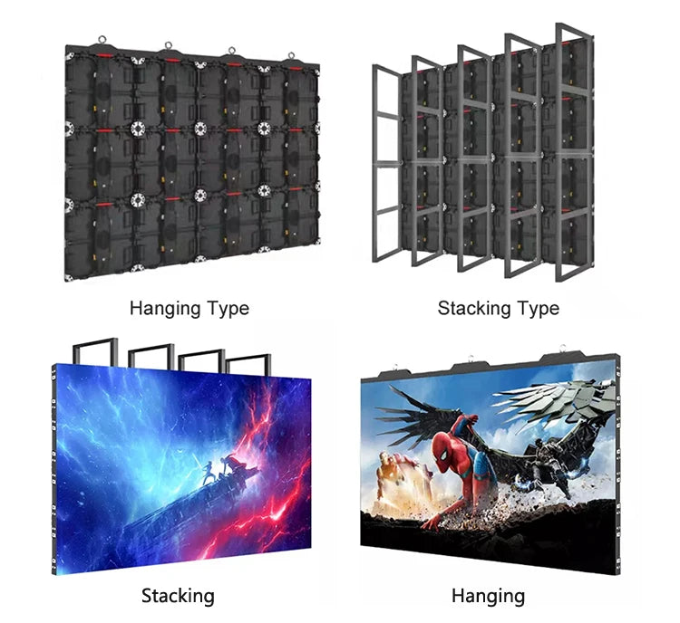 Rental Stage OLED Panel P3.91 4000cd/sqm 1920-3840Hz 65536 Dots/sqm Indoor Outdoor 1/16scan Display Screen