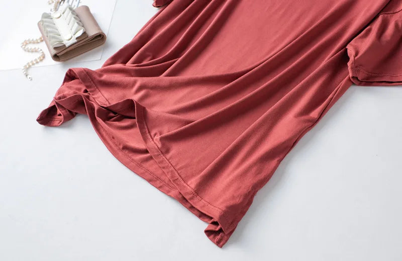 2026 Summer New Pajama Set Women's Modal Short Sleeve Shorts Two Piece Set Ladies Solid Loose Large T-shirt Homewear Women Shirt