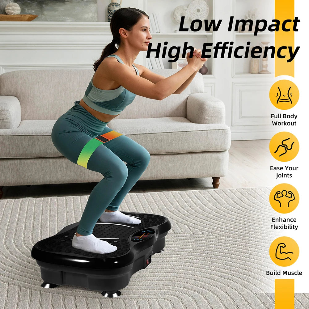 Workout Fat Exercise Relax Fitness Mini Vibration Plate Body Vibration Fitness Trainer with Speaker for Home