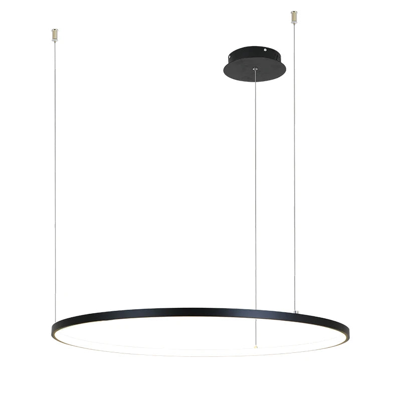 New Modern LED Chandelier for Living Room Bedroom Dining Room Aluminum Ring Indoor Pendant Chandelier Lamp Lighting