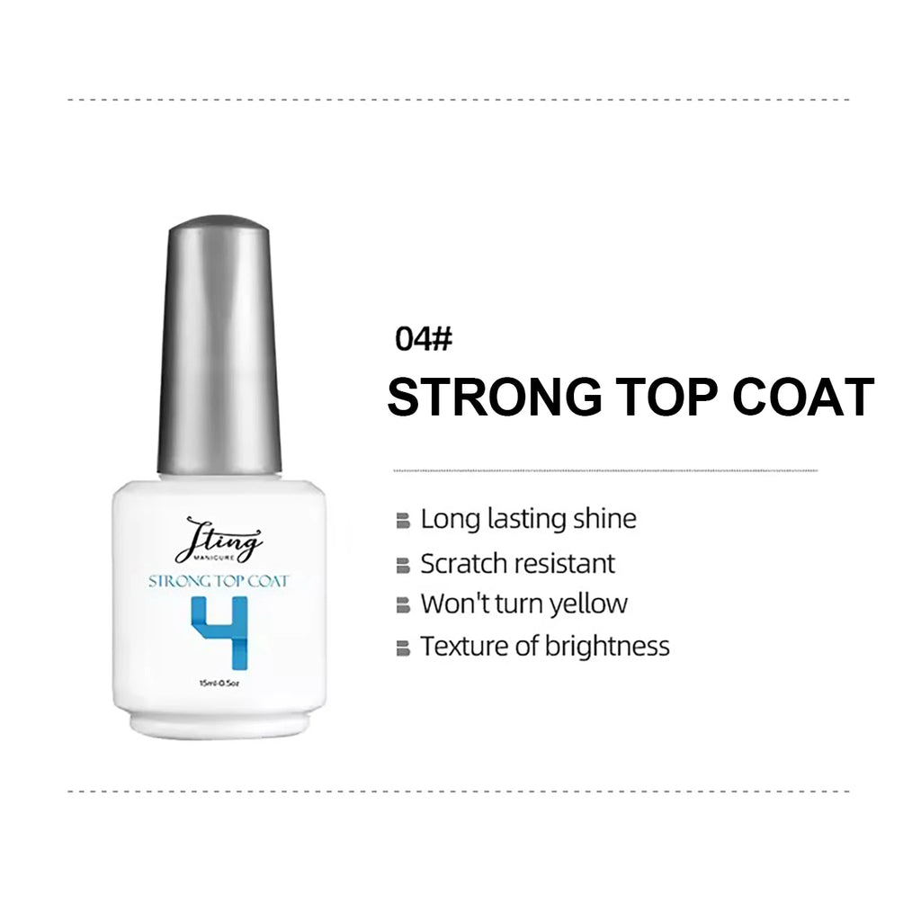 JTING Free Label New Design Hot Sale Top Base Coat Gel Nail Polish OEM Custom Private Label Available Professional Nail Supplier