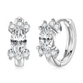 Wholesale Luxury Delicate Hoop Earrings with 14K Gold Filled Featuring 2.2mm Round Moissanite Earrings Marquise Zircon Certified
