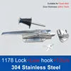 Reliable Industrial 304 Stainless Steel Mirror Polished 1178 Cold Rooms Storage Door Lock Latch Handle Adjustable Height Easy