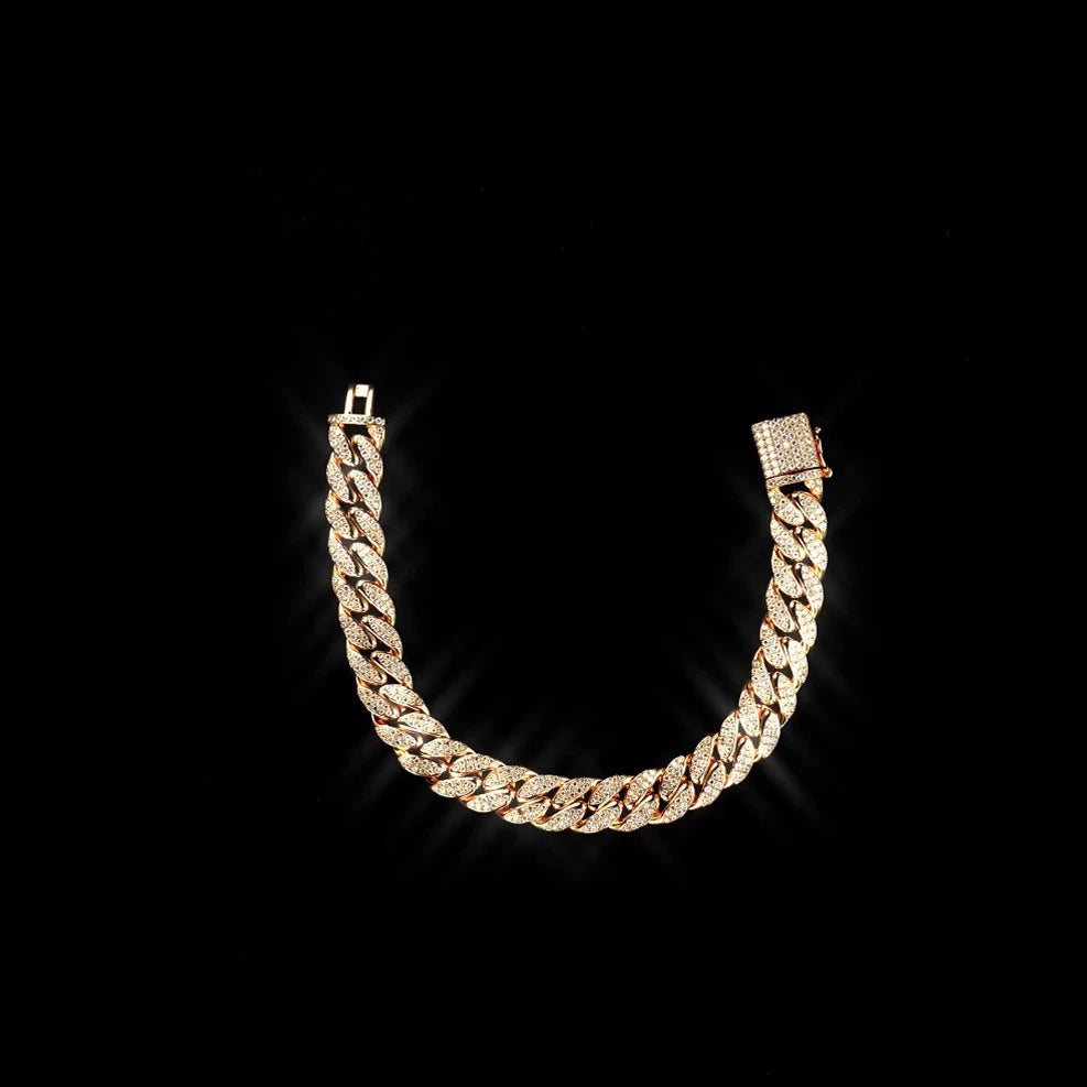 Custom Private Label 925 Sterling Silver Full Iced Moissanite Miami Cuban Bracelet Custom Spec Designer Hip Hop Jewelry