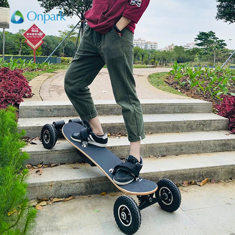 Guangdong Black 2000W Adult Longboard Custom Off Road All Terrain Electric Skateboard Deck 8.5