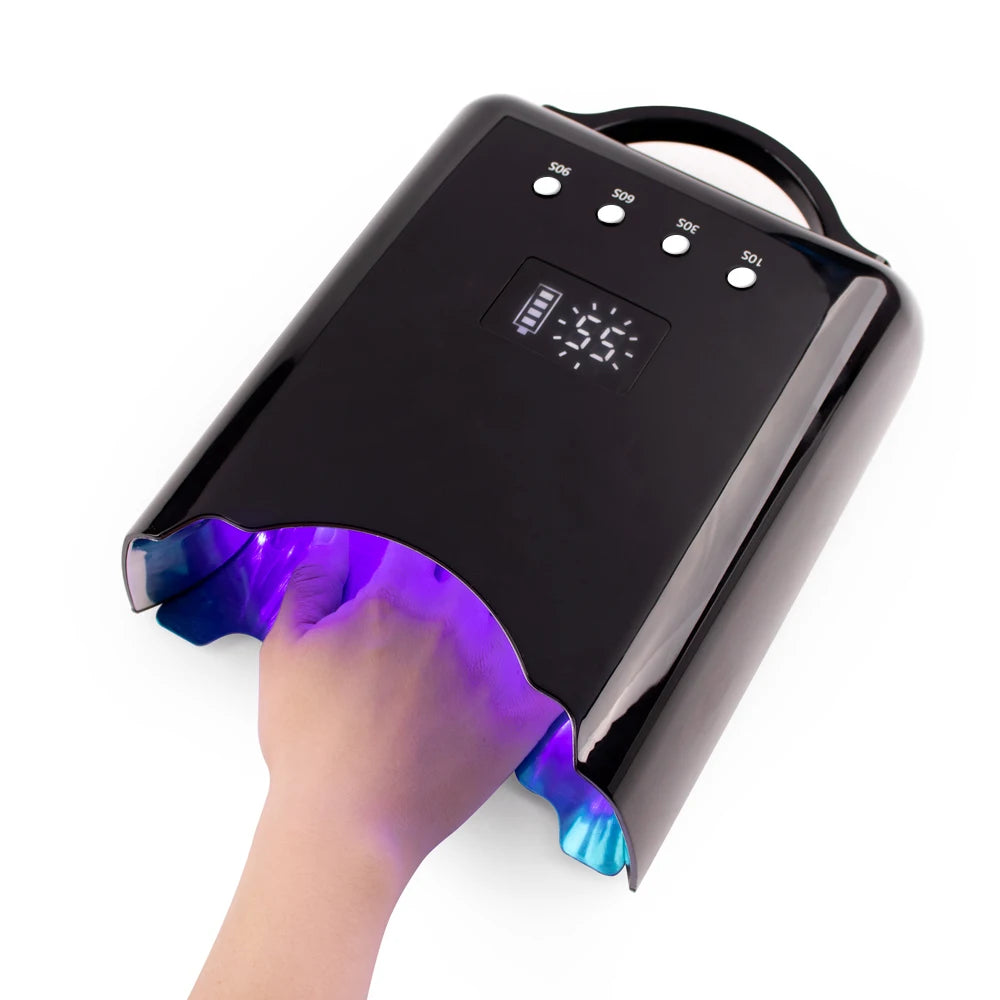 2025 Professional Hot Selling Pro Cure Rechargeable Cordless 78w Gel UV Led Nail Lamp With Removable Base Design