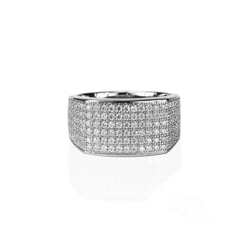 Women's Starry Micro Pave Ring Pave Stone Statement Index Finger Ring Fashion Jewelry for Daily Wear Party Evening Dress and Gif