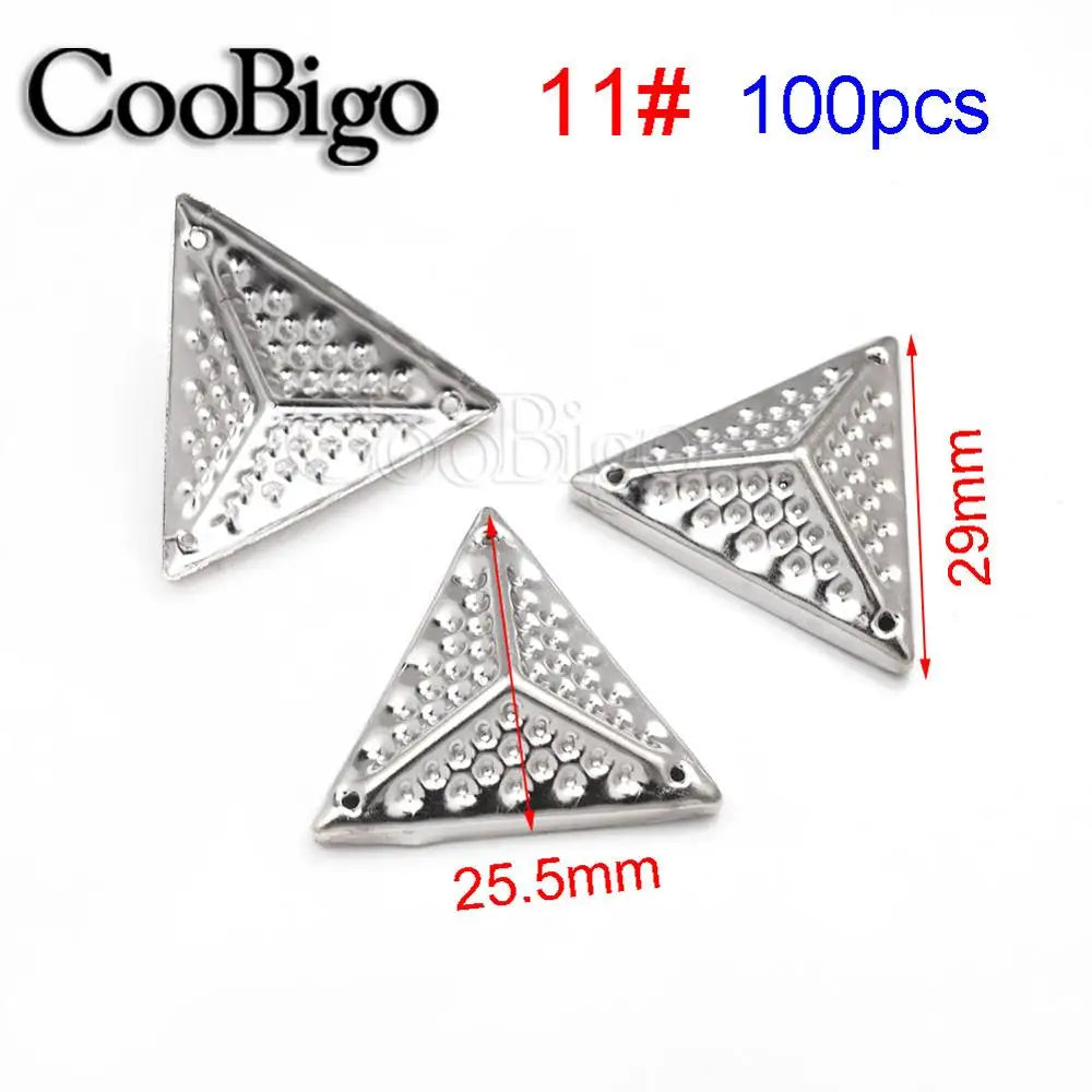 100pcs Metal Claw Rivets Studs Punk Rock Spike Nails Leathercraft DIY Shoes Garment Bag Apparel Bracelet Sewing Accessories