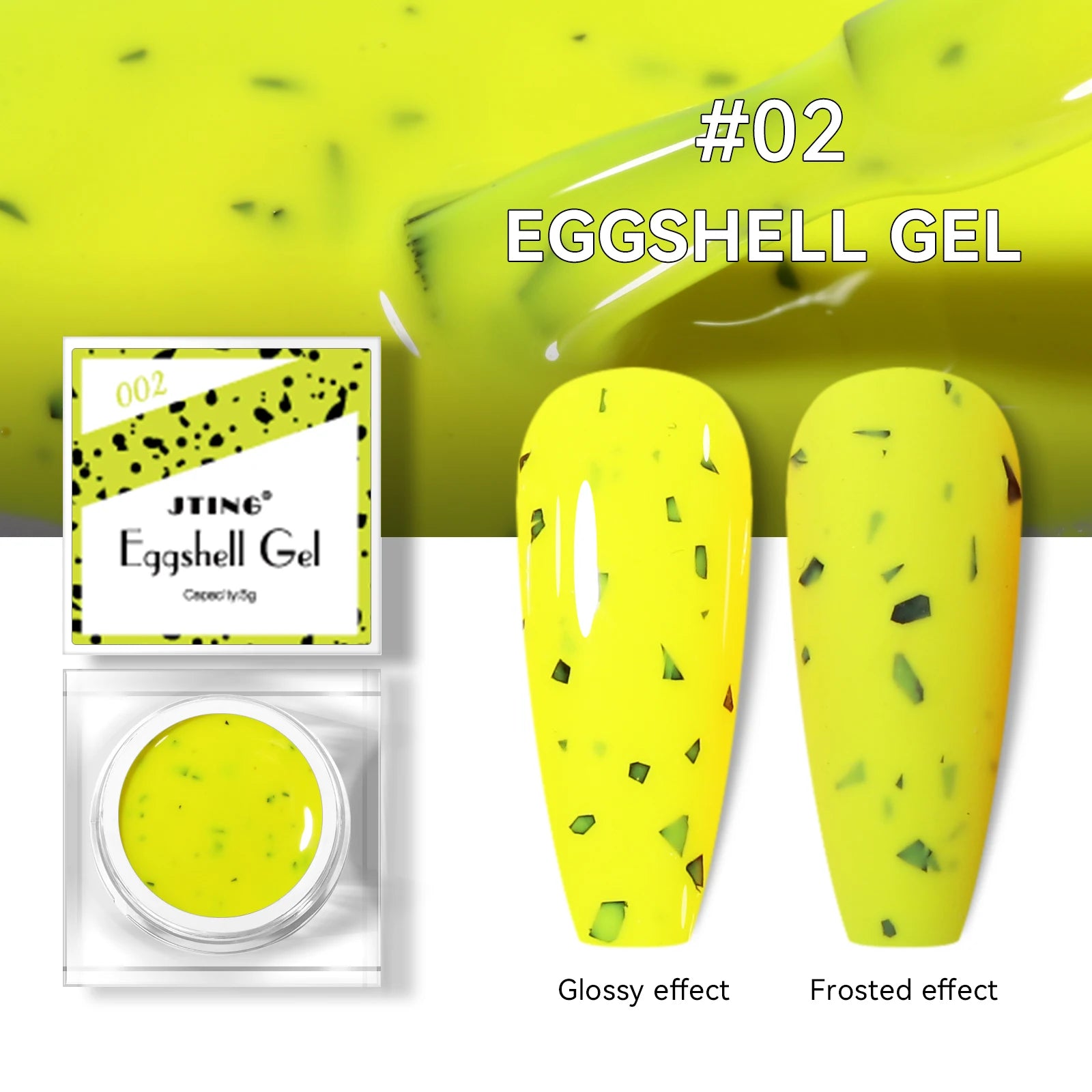 JTING High Quality Strong Glossy Matte Effects 12color Nail Art Neon Eggshell Gel Polish Set with Unique Jars OEM Private Label