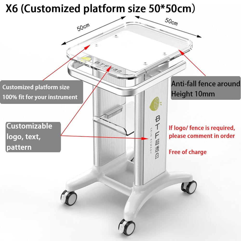 Factory Hot Sale Modern 50x40x20 Beauty Instrument Rolling Movable Trolley Stand