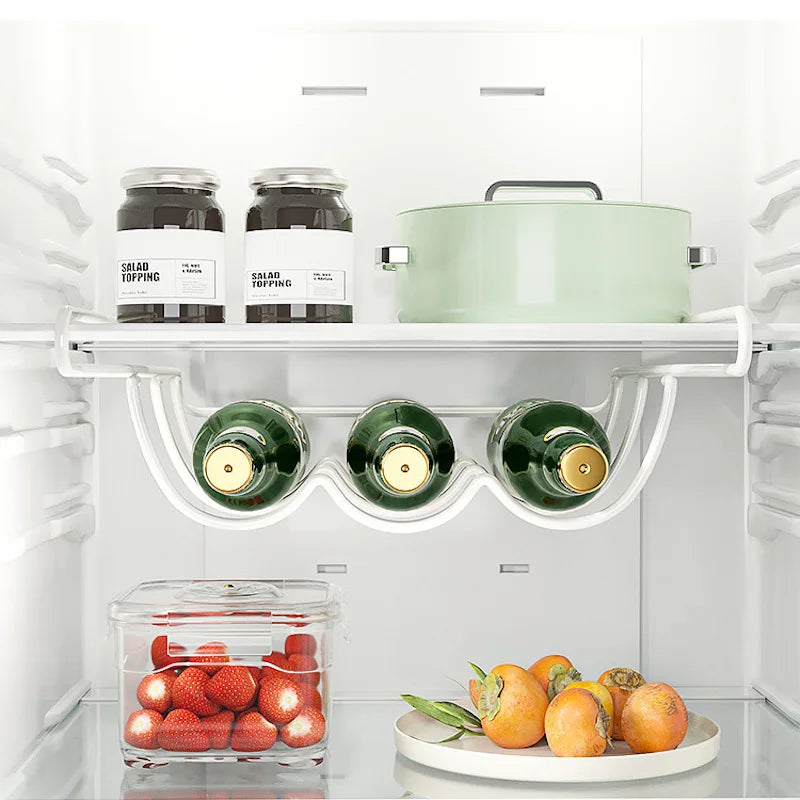 Iron Daily Kitchen Home Storage Rack for Refrigerator Easy Assembly for Organizing Beer and Food in Household Kitchen