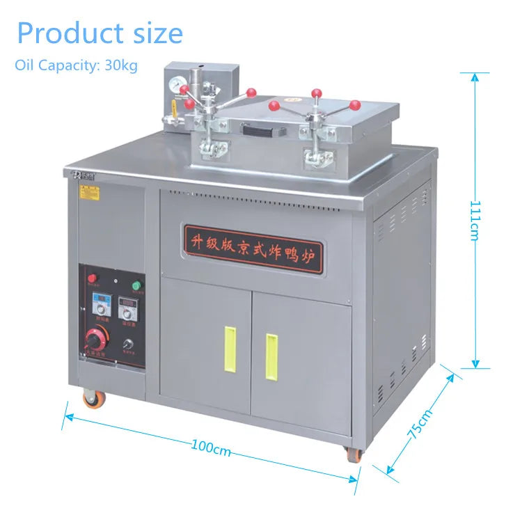 Commercial New 30kg Gas Pressure Fryer Chicken Deep Fryer Broaster Stainless Steel Fast Food Equipment High Productivity Save