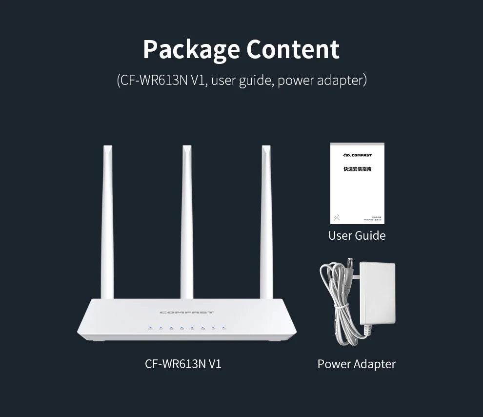 COMFAST CF-WR627AX AX2700 WiFi6 Mesh Router Gigabit Dual Band 2.4G+5.8GHz One-Click Mesh Whole Home Coverage 4 High Gain Antenna
