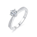 Starsgem 925 Sterling Silver D VVS1 Moissanite Gemstone Engagement Rings for Women