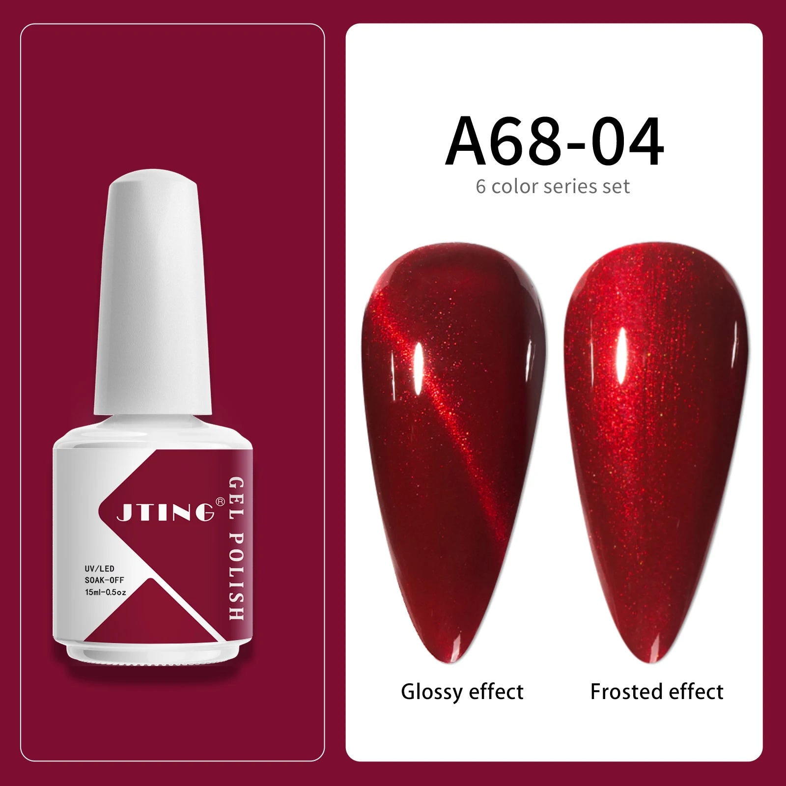 JTING Wholesale Supply Natural Vegan Nail Gel Polish Oem 6colors Soak off Uv Gel Nail Polish Custom Private Label Gel Polish
