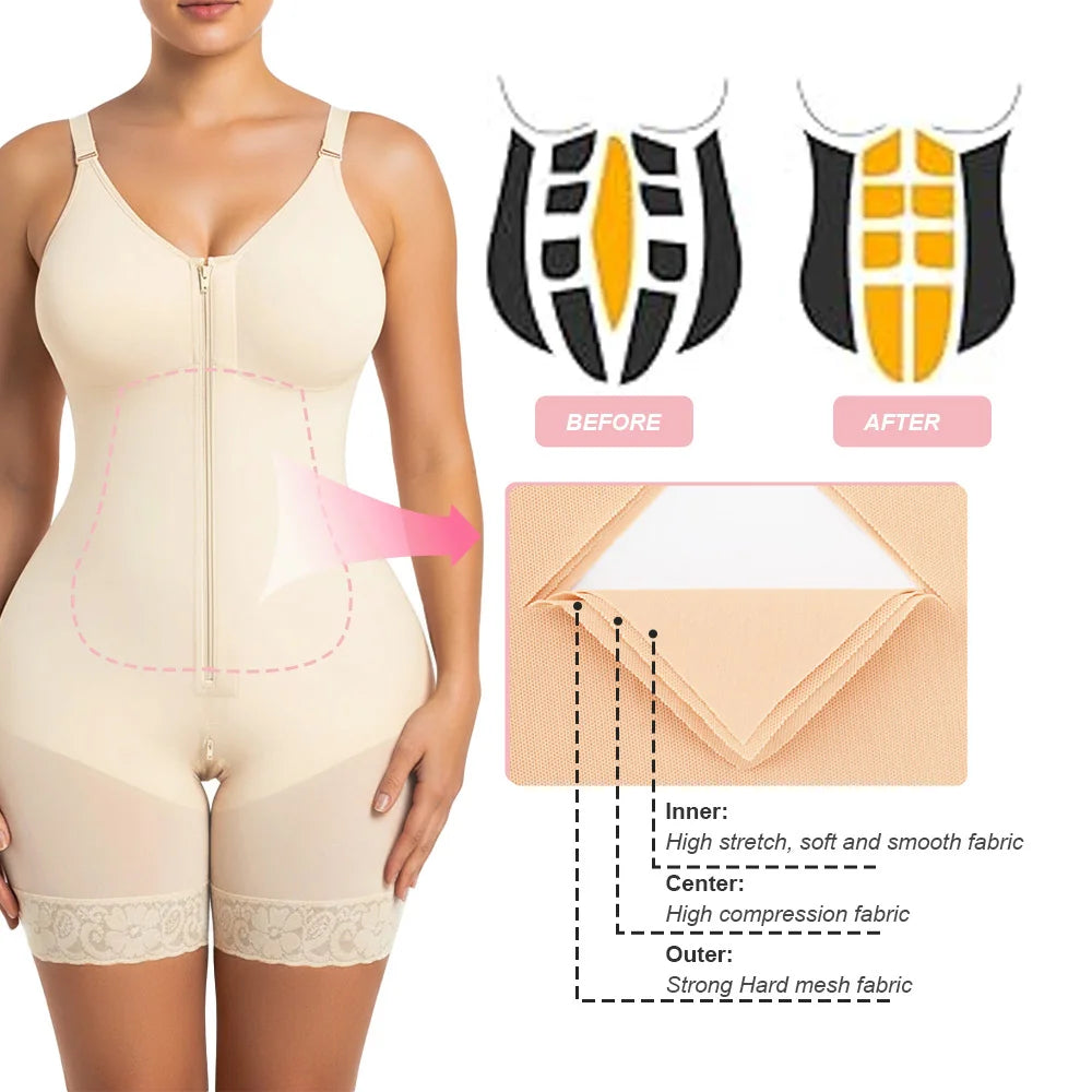 Atbuty Drop Ship Tiktok Hot Selling Postpartum Tummy Control Body Shaper Butt Lifter Bodysuit Shaper for Women