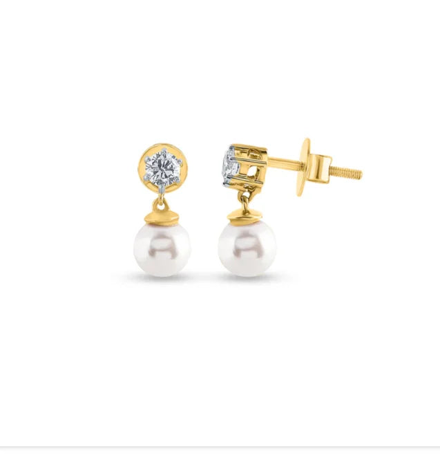 Luxury Gold Diamond Drop Earrings With Intricate Detailing For High End Fashion And Occasions From India