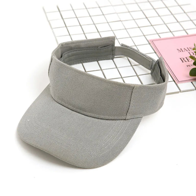 Tennis Visor Cap Solid Empty Top Cotton Men's Caps Visors for Women Baseball Hats Outdoor Sports Gorro Con Visera Dropshipping
