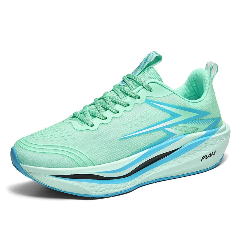 Candy Colors Breathable Mesh Men Athletic Shoes with Advanced Cushioning Carbon Plate Insole Lightweight Sports Running Sneakers