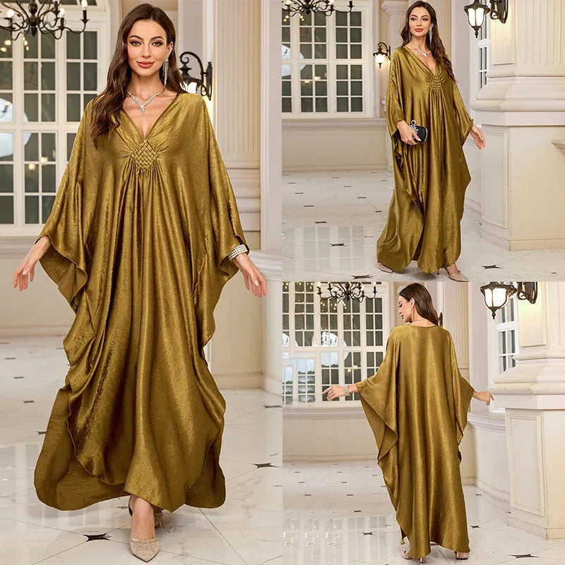Muslim Loose Beach Dress Women's Sun Protection Clothing Vacation Large Size Robe Bikini Cover-up