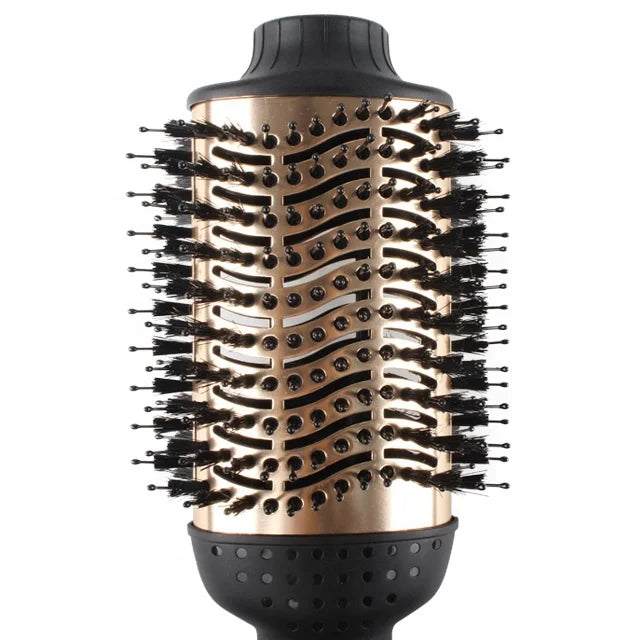 Factory Price 3-in-1 Professional Round Electric Rotating Portable Hot Heat Air Hair Dryer Brush Straightener Comb Blowout Brush