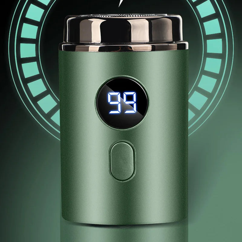 Travel Shaver USB Rechargeable Lithium Battery Razor Men Safety Facial Razor Digital Display Sleek Design Portable Shaver