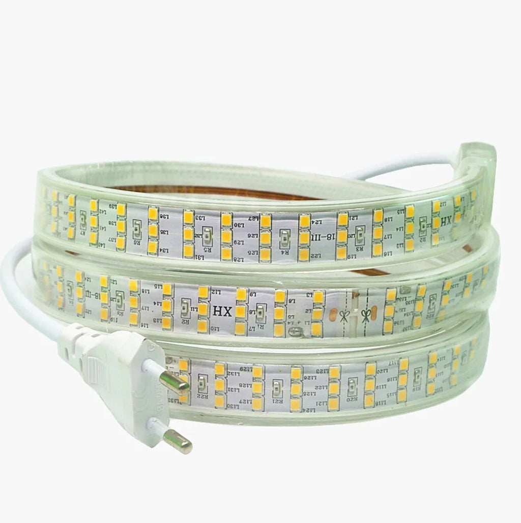 1-100M LED Tape AC220V LED 60-276LEDS With EU SMD 2835 5050 High Safety Brightness Flexible Strip Outdoor Waterproof Strip Light