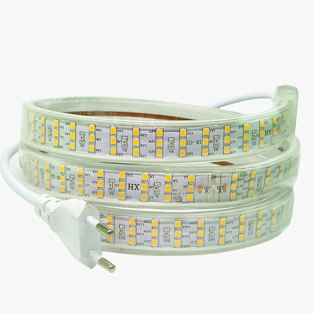 1-100M LED Tape AC220V LED 60-276LEDS With EU SMD 2835 5050 High Safety Brightness Flexible Strip Outdoor Waterproof Strip Light