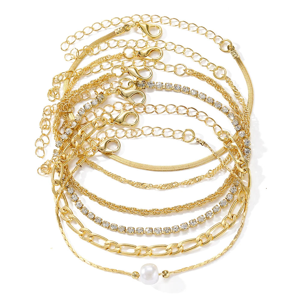 New Cute Cat Geometric Diamond Gold Metal Bracelets for Women Crystal Twisted Gold Color Metal Bangle Fashion Jewelry Gifts