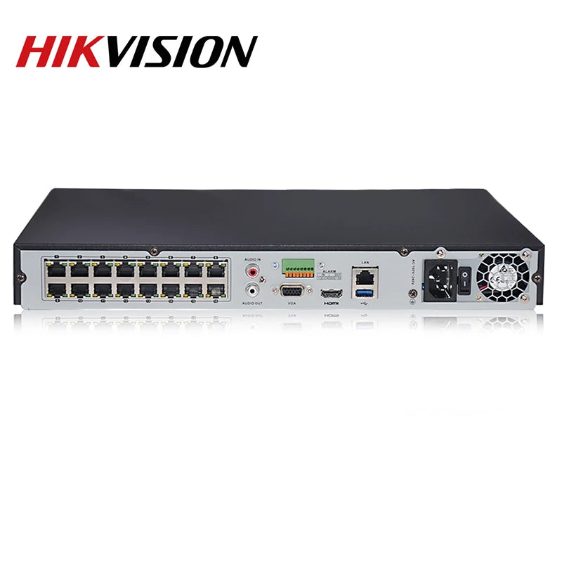 Original HiK DS-7616NXI-K2/16P English Version NVR Embedded Plug&Play 16-ch 1U 16 PoE 4K NVR