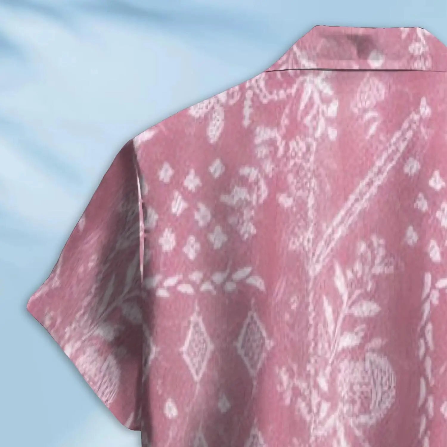 Personalized logo Soft and Comfortable Summer Custom-made Shirt with Heat Transfer pink Floral Pattern