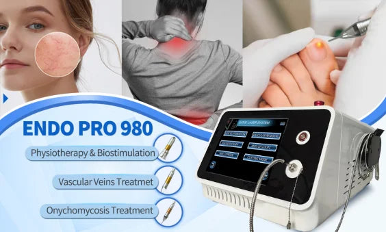 Pinpointe Nail Laser Diode 40W Dual Wave 980nm 1470nm Anti Fungus Toenails Podologia Onychomycosis Podiatry Foot Wart Machine