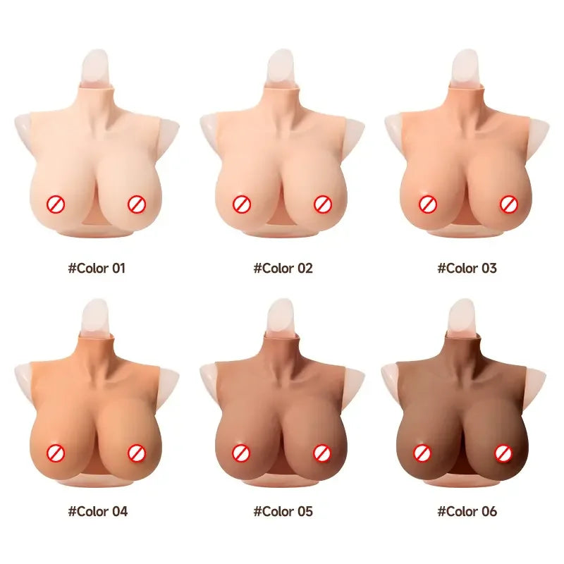Artificial Silicone Female Nipple Costume I Cup Boobs Form Sissy Shemale Silicone Fake Breasts Shapewear