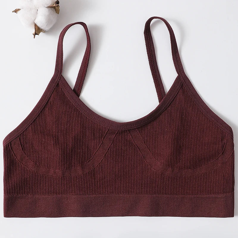Women Sports Bra Tube Top Push-Up Bra Padded Crop Top Seamless Underwear Female Streetwear Tank Tops Removable Pads Camisole