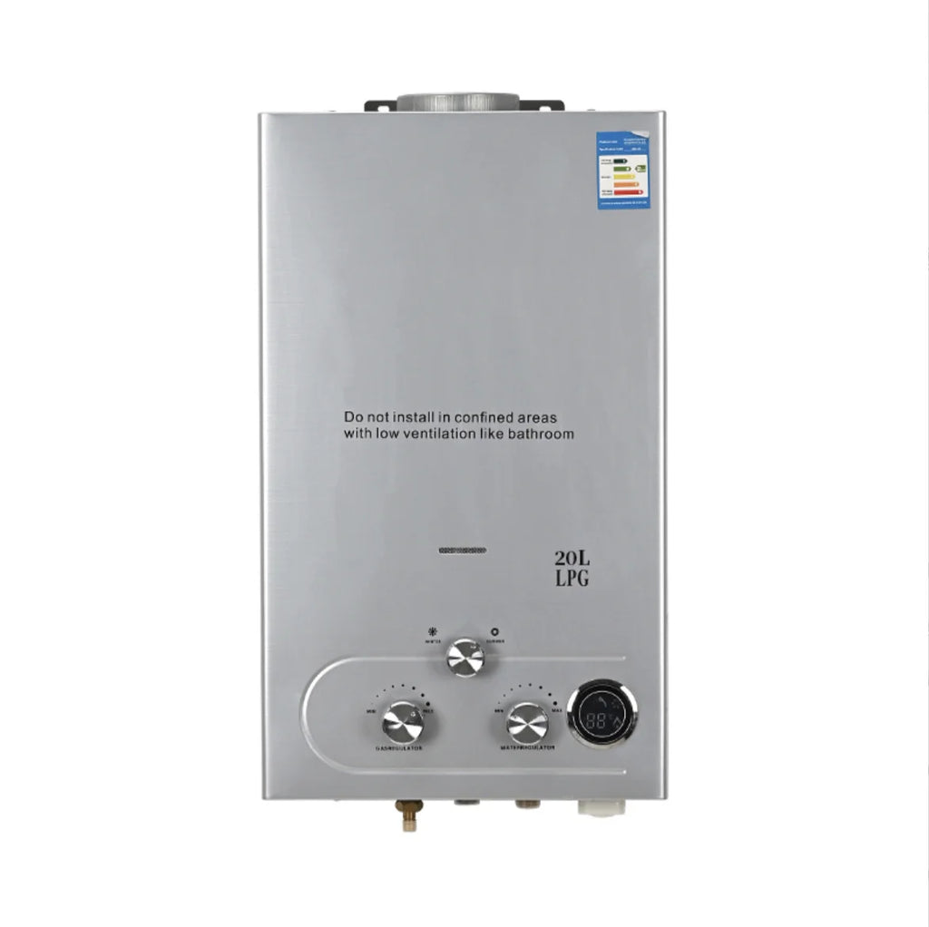 20L Instant Tankless Gas Water Heater with Water Filter Propane Gas Regulator & Hose Compatible