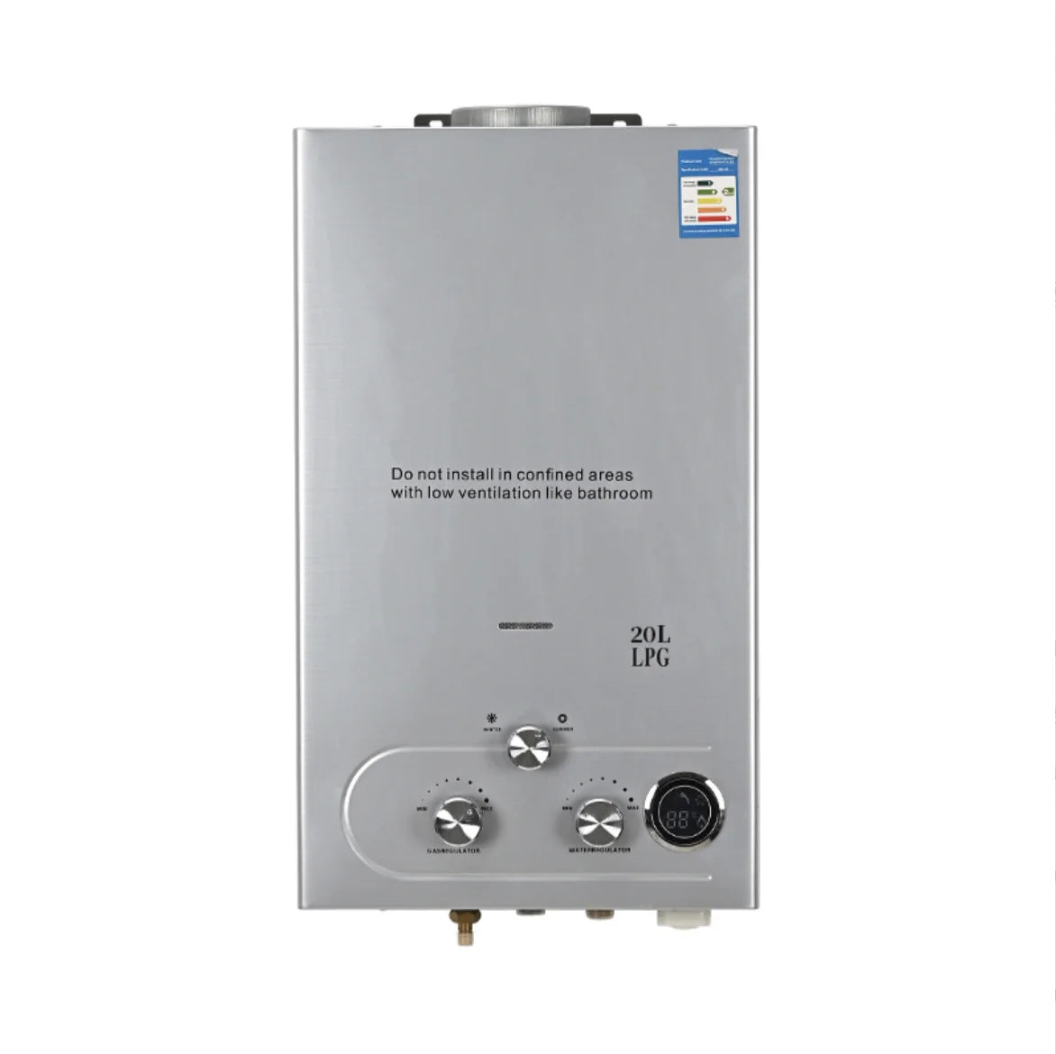 20L Instant Tankless Gas Water Heater with Water Filter Propane Gas Regulator & Hose Compatible