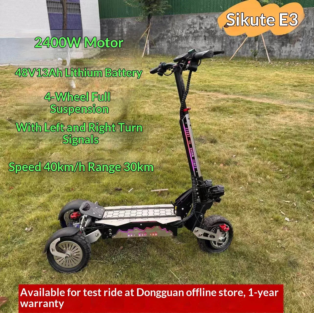 E3 Folding Small City Commuting Portable Three-Wheel Anti-Slip Electric Pedal Scooter 48v13a 2500w motor power for woman adult