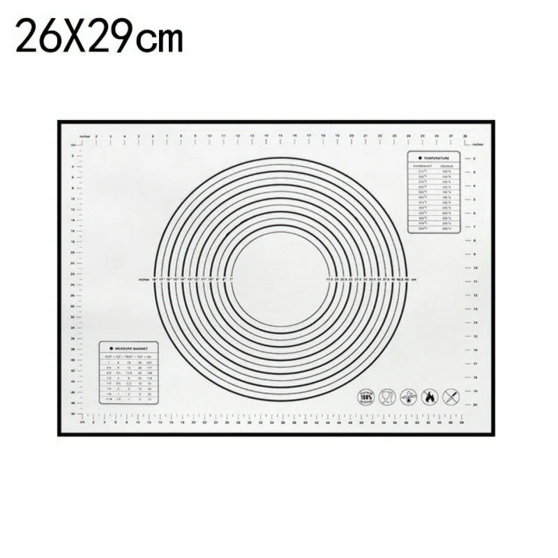 80/70/60cm Large Silicone Rolling Dough Mat Non-Stick Pizza Pastry Baking Mat Oven Sheet Liner Non-Slip Placemat Kitchen Gadgets