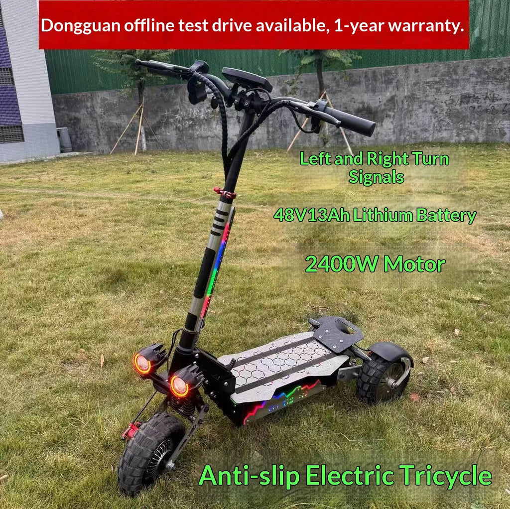 E3 Folding Small City Commuting Portable Three-Wheel Anti-Slip Electric Pedal Scooter 48v13a 2500w motor power for woman adult