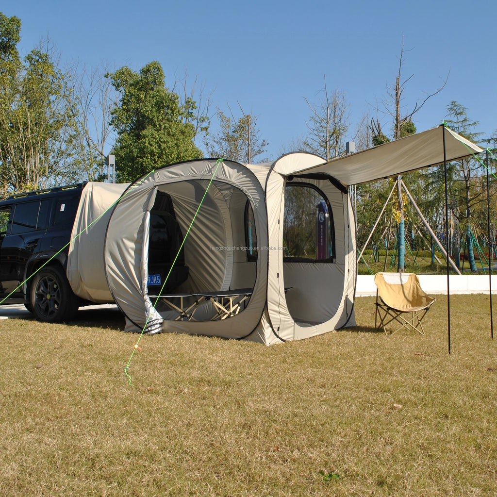 Car Tent Waterproof Tent, Car Tailgate Tent,Pop Up Car Rear Tent, SUV Tent Camping Car Tents for Campers Multipurpose Truck Tent