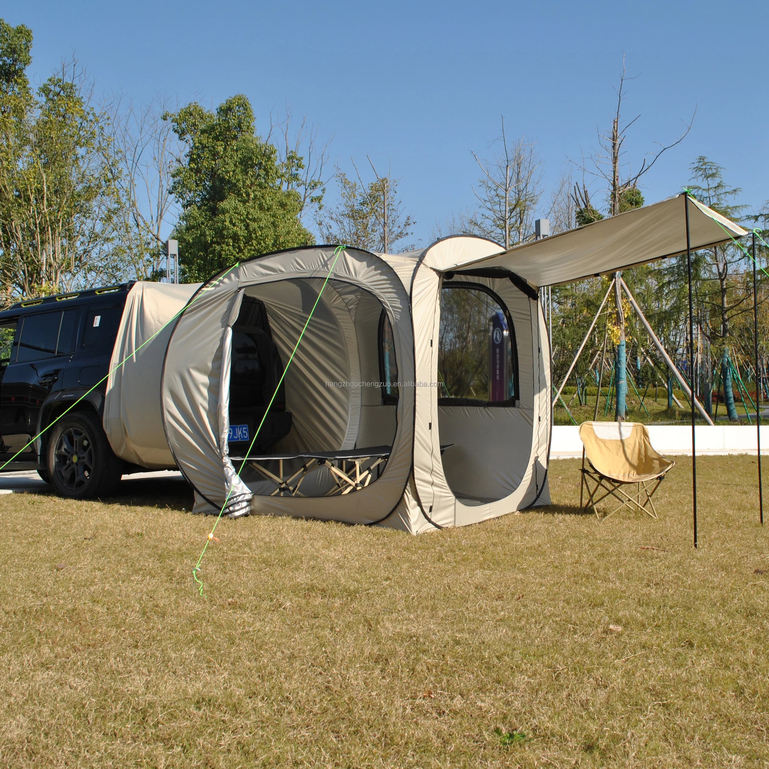 Car Tent Waterproof Tent, Car Tailgate Tent,Pop Up Car Rear Tent, SUV Tent Camping Car Tents for Campers Multipurpose Truck Tent
