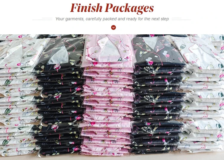 FUNG 8008 Bridal Party Floral Satin Robe, Watercolor Print Puff Sleeve Loungewear for Bridesmaids