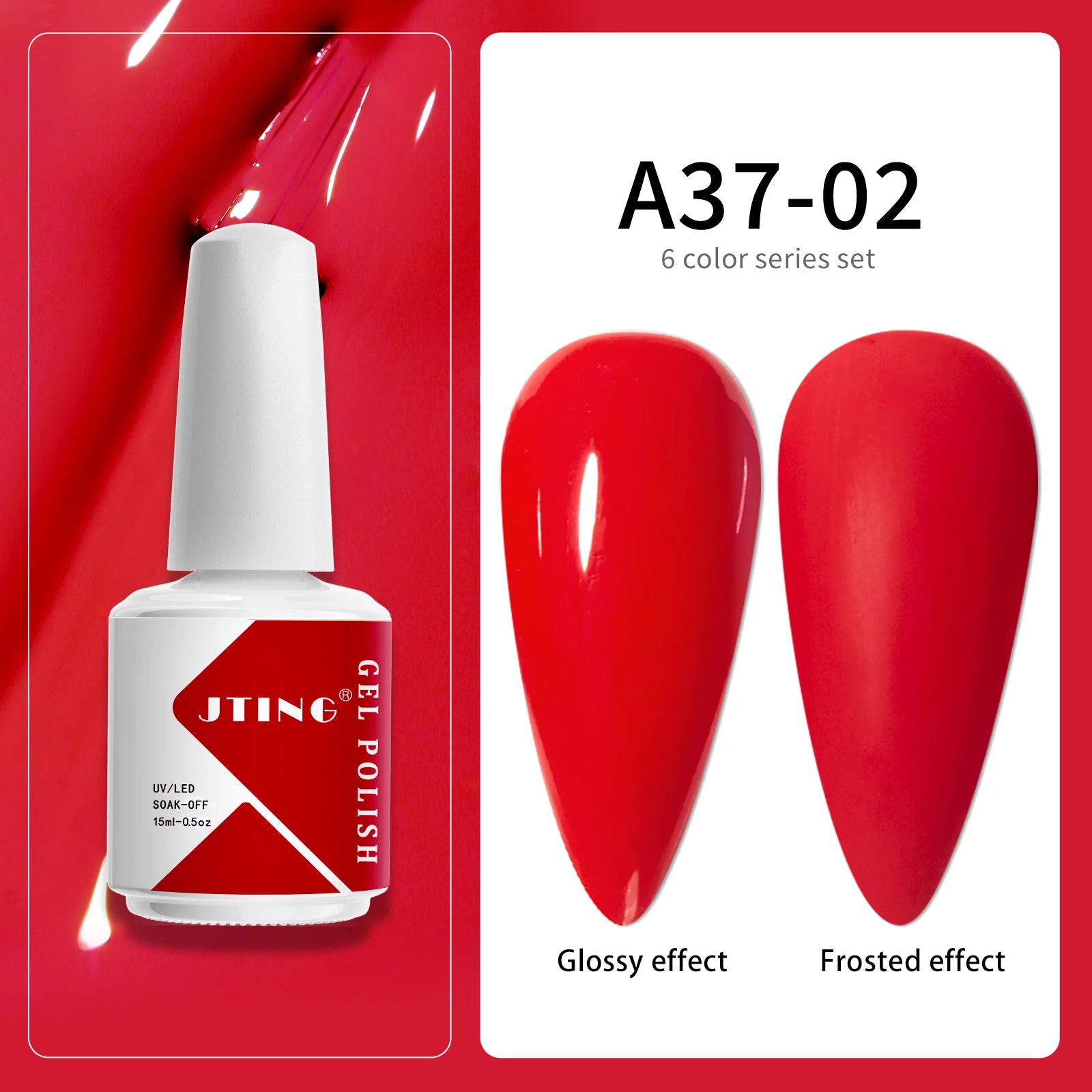 JTING Normal Bulk Gel Nail Polish 6Colors OEM/ODM Factory Manufacturer Custom Gel Nail Polish Bottle 15ml Uv Nail Gel
