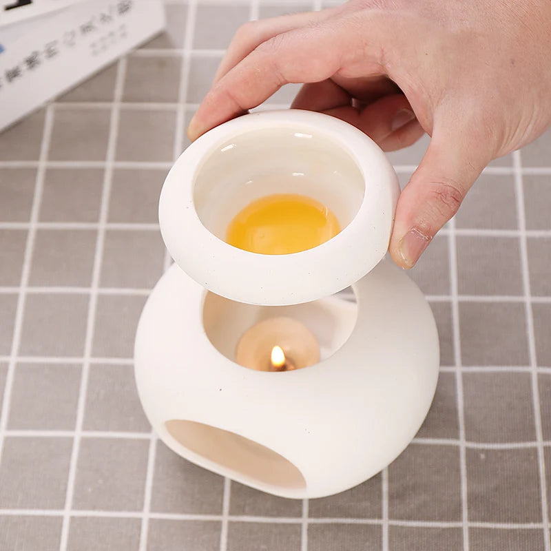 Newly Gift Sets Aroma Essential Warmer Aromatic Fragrance Lamp Perfume Wax Melt Burners Tealight Holder Ceramic Home Decoration
