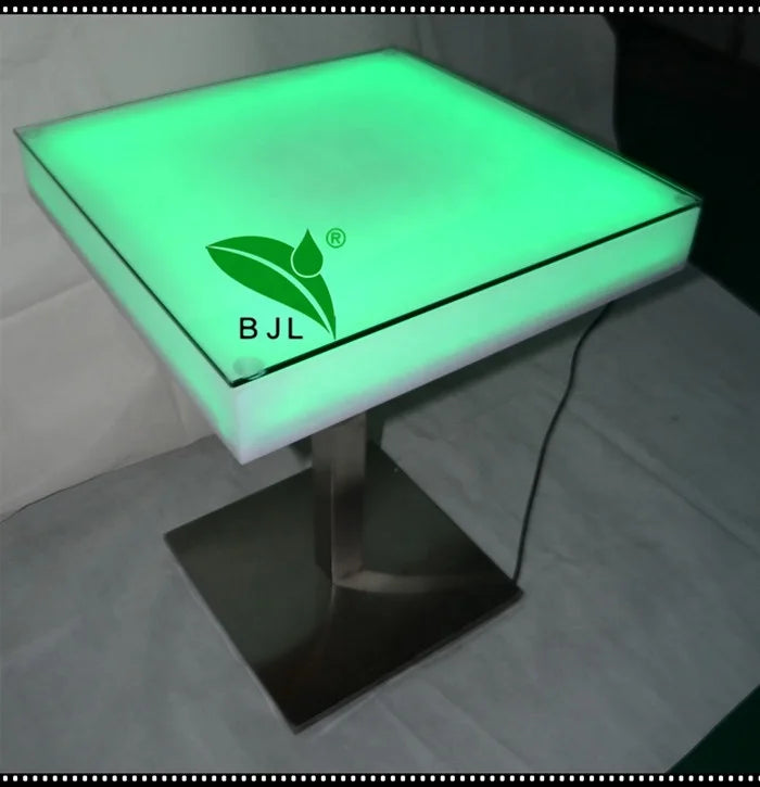 Night Club Furniture Waterproof Led Lighted Acrylic square bar Table