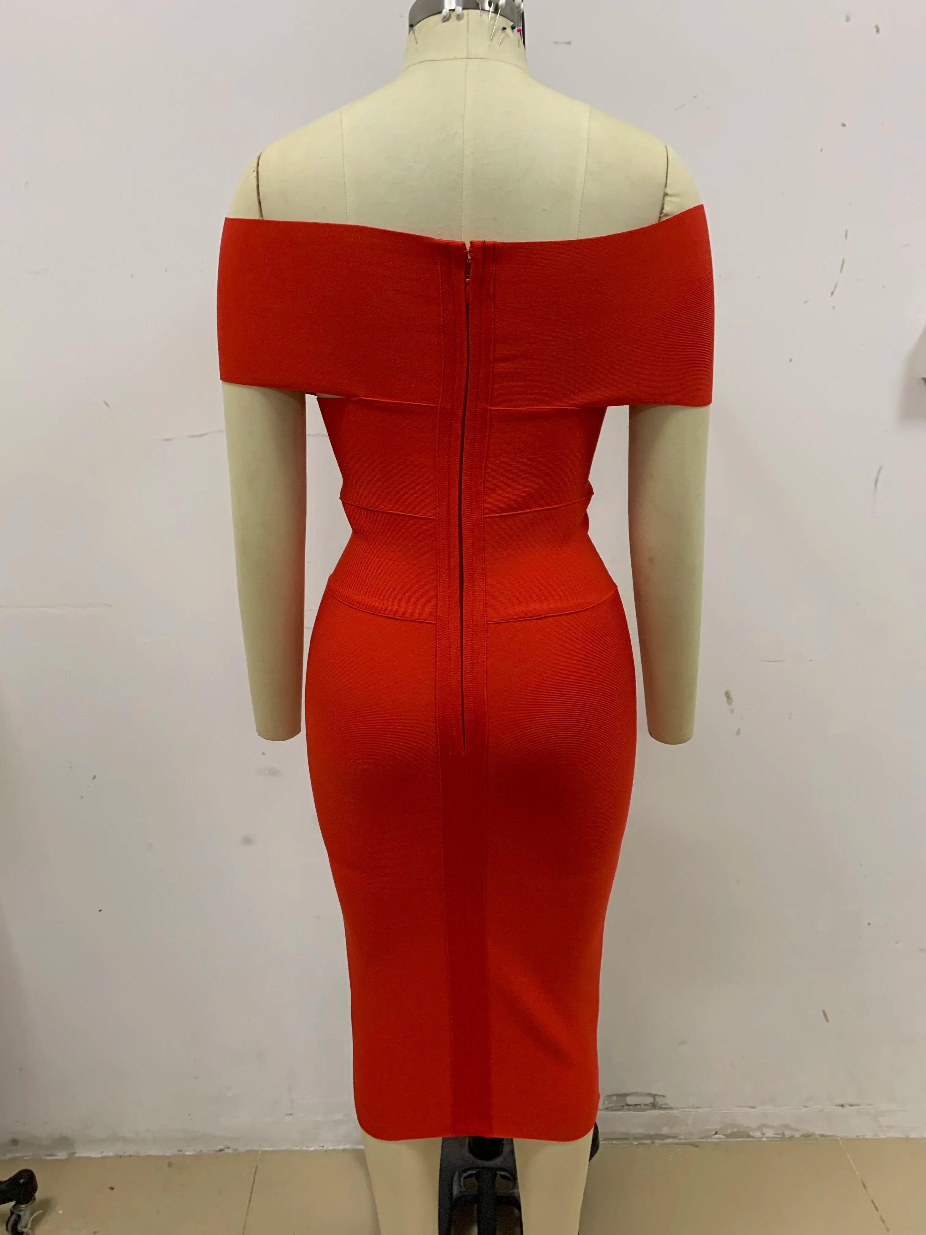Moonccloset New Summer 5 Colors Sexy Fashion Women's Off Shoulder Bandage Dress Green Night Club Party Dress