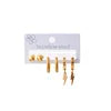 High Quality Stainless Steel Stud Earring Set Three Pairs on One Card Shower Accessories That Don't Fade Bean Stud Earrings