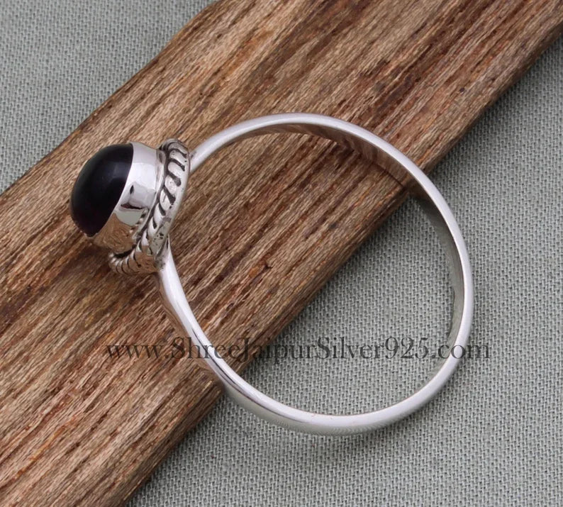 Women's Middle Finger Agate Oval Cut Gemstone Wedding Ring Vintage Boho Style Sterling Silver Party Cute Unique Design Handmade